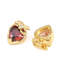 Brass Pave Cubic Zirconia Charms&nbsp;KK-Q085-17G