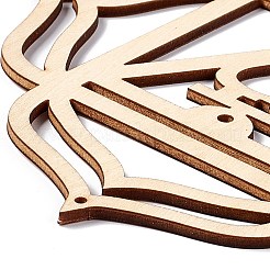 DIY Unfinished Bohemian Meditation Energy Symbol Wood Pendant Decoration Kits&nbsp;DIY-B060-02
