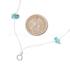 Synthetic Turquoise Chip Beads Necklace Making with 304 Stainless Steel Jump Rings and Nylon Thread&nbsp;NJEW-JN05215-01