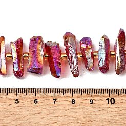 Electroplated Natural Quartz Crystal Beads Strands&nbsp;G-F800-F13