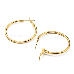 Ion Plating(IP) 316 Surgical Stainless Steel Hoop Earrings for Women&nbsp;EJEW-C053-08B-G
