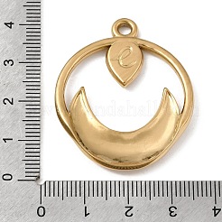 Moon 304 Stainless Steel Pendant Cabochon Setting&nbsp;STAS-P454-10G