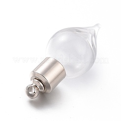 Glass Bottle Pendants&nbsp;GLAA-H105-03P