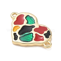 Brass Enamel Connector Charms&nbsp;KK-CBAFF5B-12G