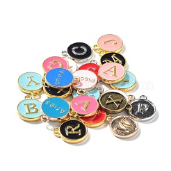 Flat Round Alloy Enamel Pendant&nbsp;PALLOY-XCP0001-34