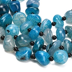 Natural Dragon Veins Agate Beads Strands&nbsp;GG-L001-I01-01E
