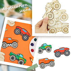 30Pcs 3 Styles Car Unfinished Wood Cutouts Decoration&nbsp;DIY-WH20011-62