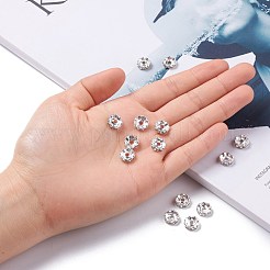 Iron Crystal Rhinestone Spacer Beads&nbsp;RB-A007-10MM-S