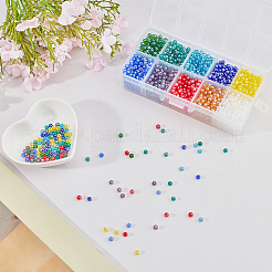 6/0 Frosted Colours & Transparent Glass Seed Beads&nbsp;SEED-FH0001-01B