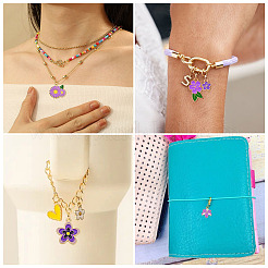 64Pcs 16 Styles Alloy Enamel Pendants&nbsp;ENAM-TA0004-02
