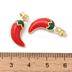 Rack Plating Brass Enamel Pendants&nbsp;X-KK-Z056-37G