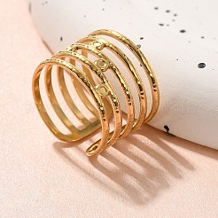 304 Stainless Steel Multi-layer Open Cuff Rings for Women&nbsp;STAS-Z108-03G-04