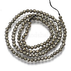 Natural Pyrite Beads Strands&nbsp;LS-G-T108-34D