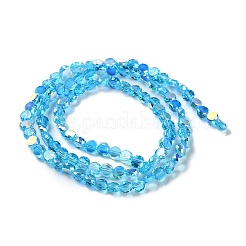 Transparent Electroplate Glass Beads Strands&nbsp;GLAA-Q099-I01-02