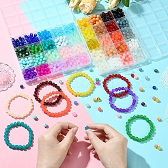 1000Pcs 40 Colors Baking Paint Imitation Jade Glass Round Beads&nbsp;DGLA-YW0001-32