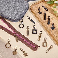 32Pcs 16 Styles Detachable Zinc Alloy Zipper Sliders&nbsp;FIND-NB0006-72