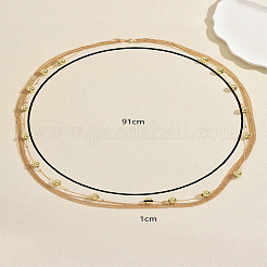 Iron Ball Link Multi-strand Long Necklaces for Women&nbsp;DS7172