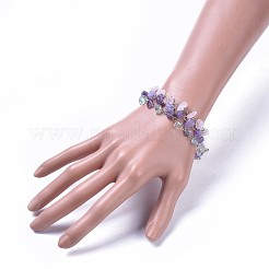 Chip Natural Mixed Stone Multi-strand Bracelets&nbsp;BJEW-JB04393-01