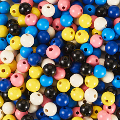 240Pcs 6 Colors Natural Wooden Beads&nbsp;WOOD-TA0002-74B