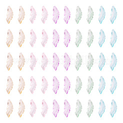 175G 5 Colors Baking Paint Transparent Glass Pendants&nbsp;DGLA-TA0001-40