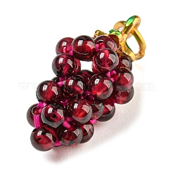 Natural Garnet Round Cluster Pendants&nbsp;G-D094-07G