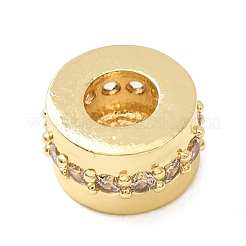 Brass Micro Pave Cubic Zirconia European Beads&nbsp;CU-CBA0A9C-08G-B