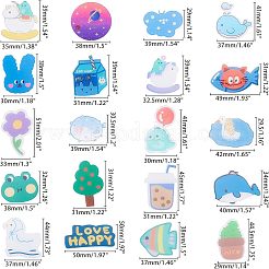 Acrylic Safety Brooches&nbsp;JEWB-FH0001-01