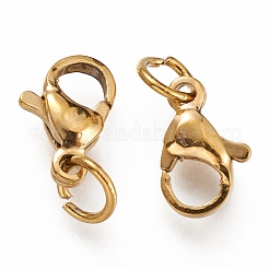 Ion Plating(IP) 304 Stainless Steel Lobster Claw Clasps&nbsp;STAS-G240-01B-G