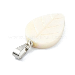 Natural Freshwater Shell Carved Pendants&nbsp;PALLOY-JF05288-02