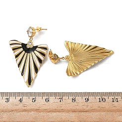 304 Stainless Steel Triangle Dangle Stud Earrings&nbsp;EJEW-F392-01G