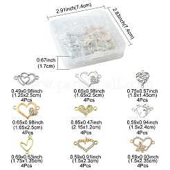 36Pcs 9 Styles Alloy Links Connectors&nbsp;FIND-FS0003-16