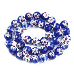 Handmade Millefiori Glass Beads Strands&nbsp;LK-T001-10E