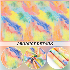 Rainbow Color Polyester Fabric&nbsp;DIY-WH0569-79
