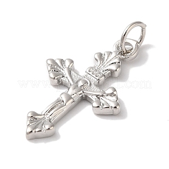 Rack Plating Brass & Cubic Zirconia Pendants&nbsp;KK-L216-054P-02