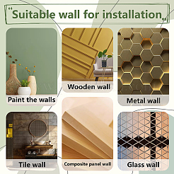 2Pcs Mirror Wall Stickers&nbsp;DIY-CN0001-96