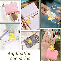 20Pcs 2 Styles Duck Alloy Enamel Pendant Decorations&nbsp;HJEW-YW00368