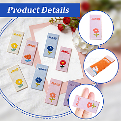 150Pcs 6 Styles Polyester Rectangle Clothing Label&nbsp;DIY-CY0003-86