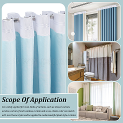 Polyester Curtain Tape for Hook&nbsp;DIY-WH0569-69B