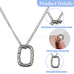 304 Stainless Steel Curb Chain Necklaces&nbsp;NJEW-HS00009