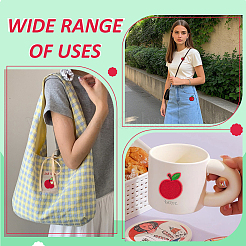 20Pcs 5 Styles Apple Polyester Embroider Thread Iron on/Sew On Patches&nbsp;PATC-PH0001-58