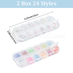 12-grid PET & Aluminum & ABS & Styrene Nail Art Decoration&nbsp;MRMJ-SP0001-31