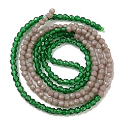 Transparent Gradient Color Glass Beads Strands&nbsp;LS-GLAA-H021-01A-44