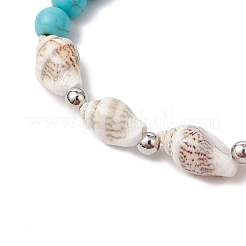 Synthetic Magnesite Beaded Stretch Bracelets for Women Men&nbsp;BJEW-TA00581-02