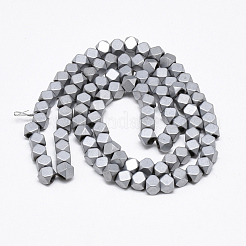 Electroplate Non-magnetic Synthetic Hematite Beads Strands&nbsp;G-Q486-89F