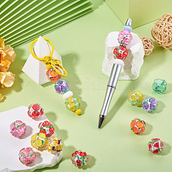 12Pcs 12 Colors Fruit Round Resin Beads&nbsp;RESI-TA0004-78