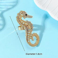 Zinc Alloy Rhinestone Cuff Open Rings for Women&nbsp;RS1336-3