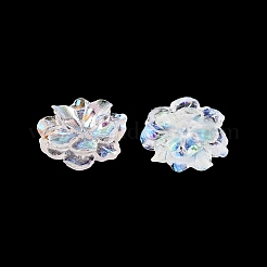 UV Plated Rainbow Transparent Resin Cabochons&nbsp;RESI-ZX017-80