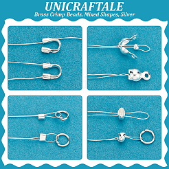 Brass Crimp Beads&nbsp;KK-UN0004-04S