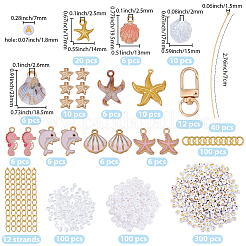 DIY Ocean Keychain Findings Kits&nbsp;DIY-BM0002-21