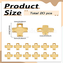20Pcs 201 Stainless Steel Tiny Cross Charms&nbsp;STAS-LP0003-02